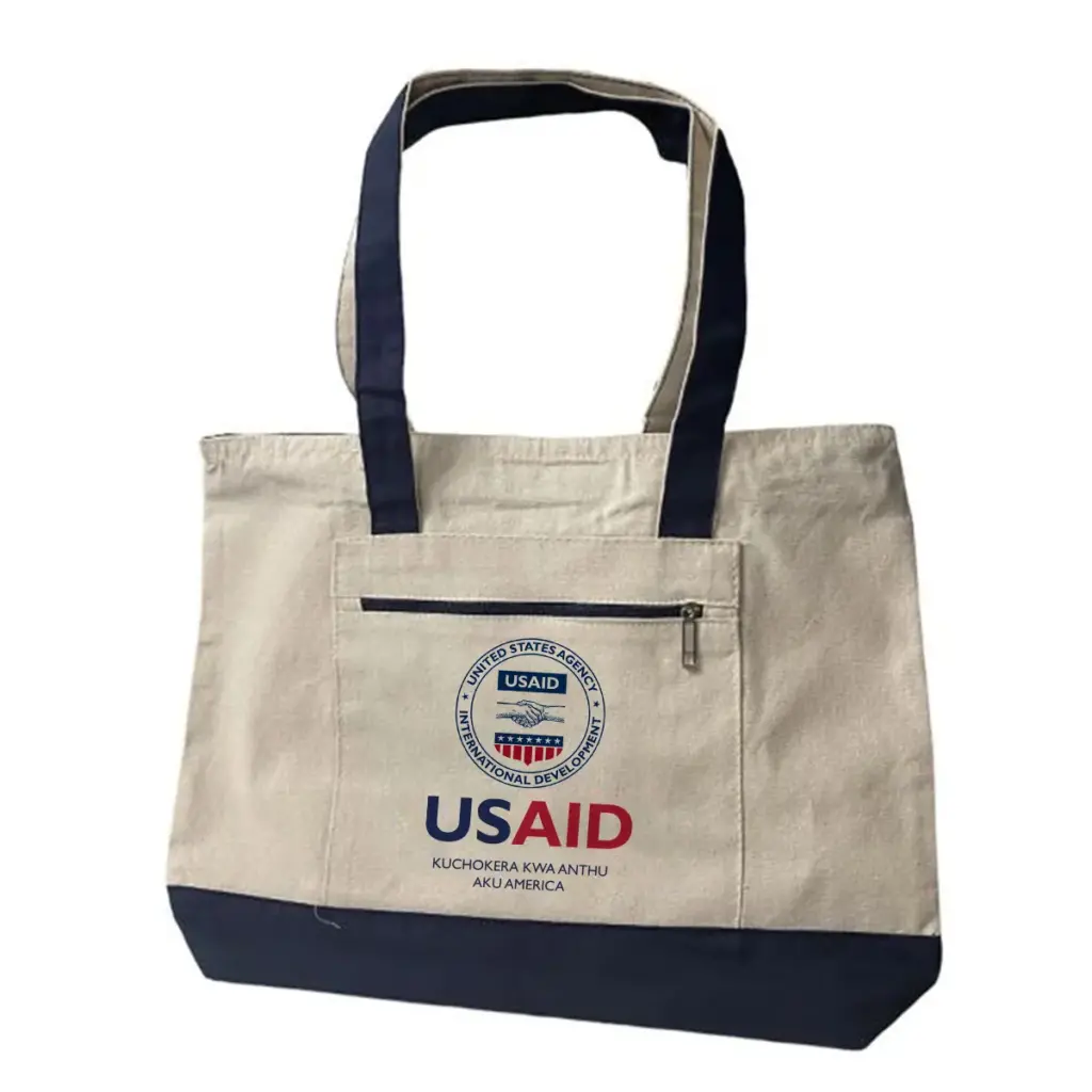 USAID Chichewa - Accent Tote 18″x14″ (Min. 12 pc)