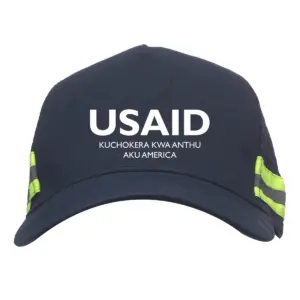 USAID Chichewa - Embroidered Structured Safety Reflective Caps (Min 12 pcs)