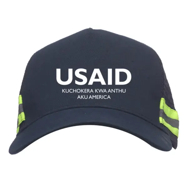 USAID Chichewa - Embroidered Structured Safety Reflective Caps (Min 12 pcs)