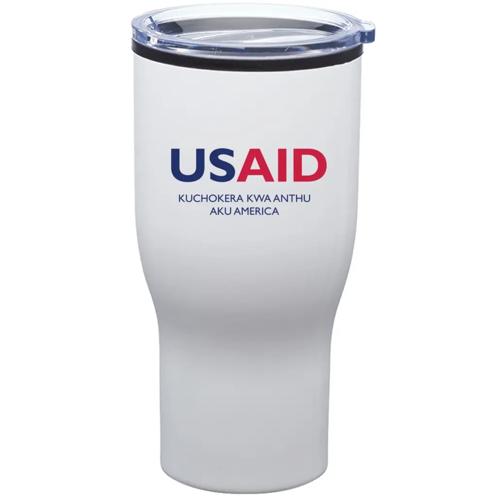 USAID Chichewa - 28 Oz. Challenger Stainless Steel Travel Mugs Tumbler
