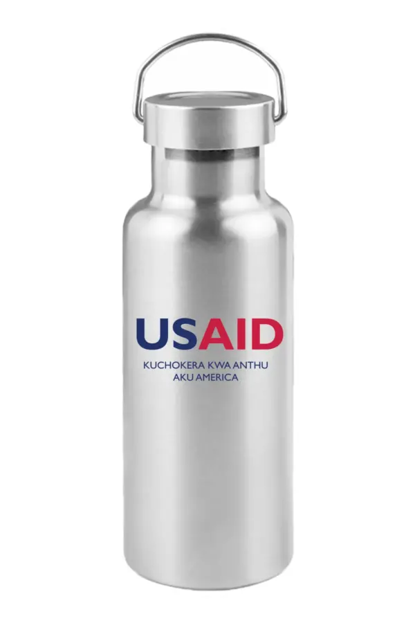 USAID Chichewa - 17 Oz. Stainless Steel Canteen Water Bottles