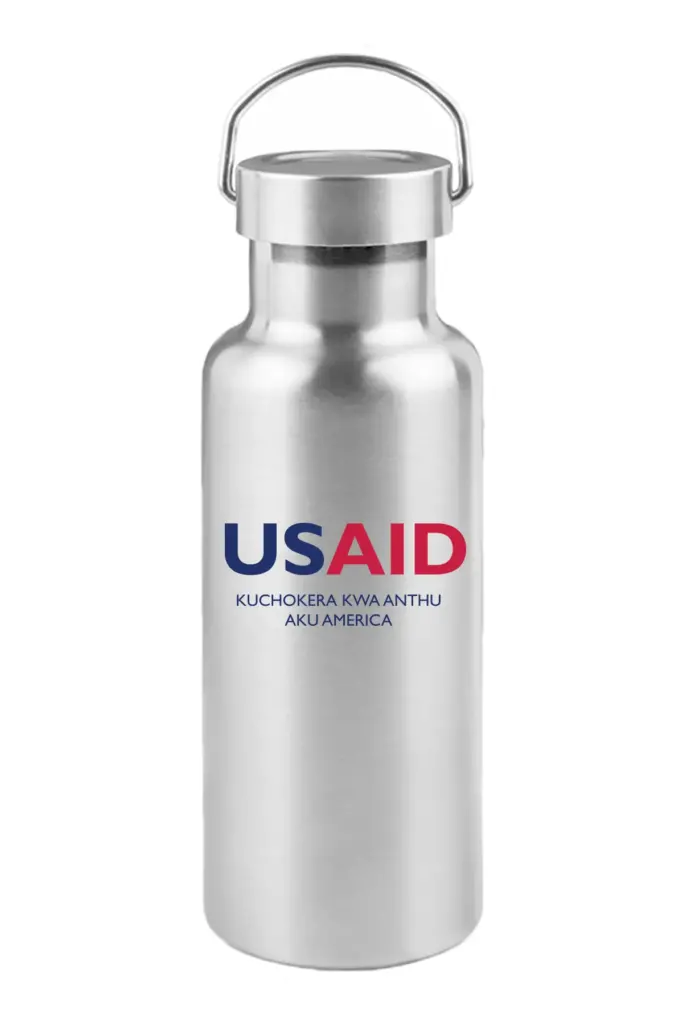 USAID Chichewa - 17 Oz. Stainless Steel Canteen Water Bottles