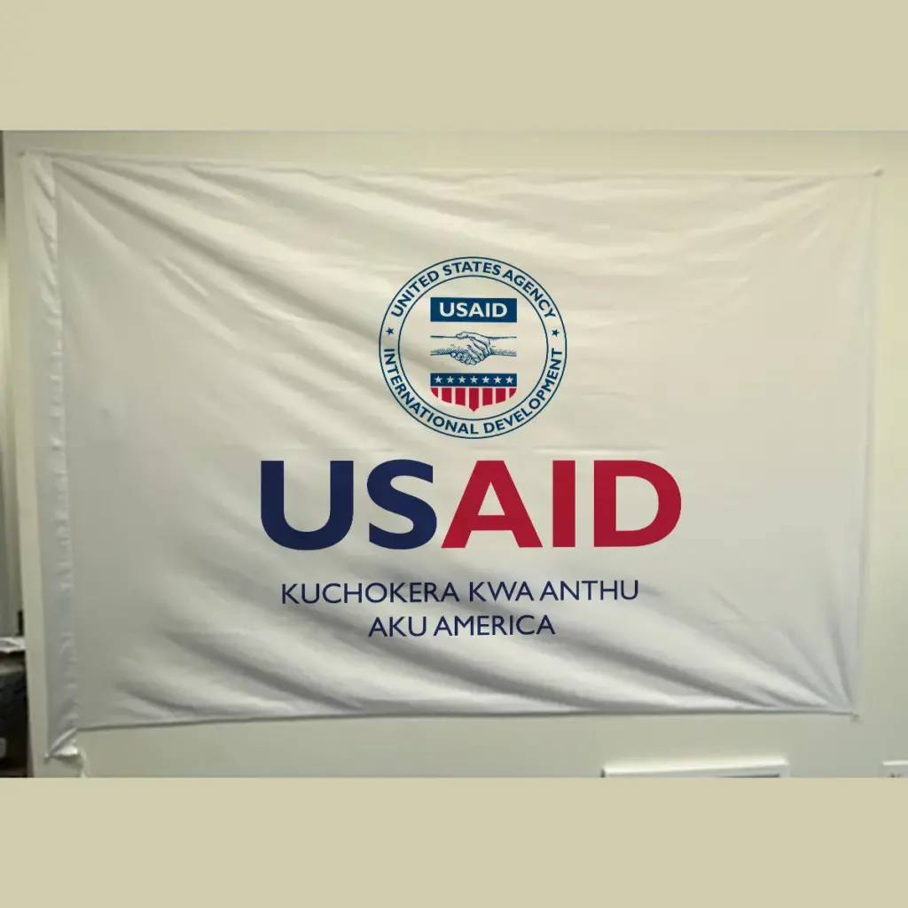 USAID Chichewa Pole USAID Flag - Single Sided 4 x 6 feet