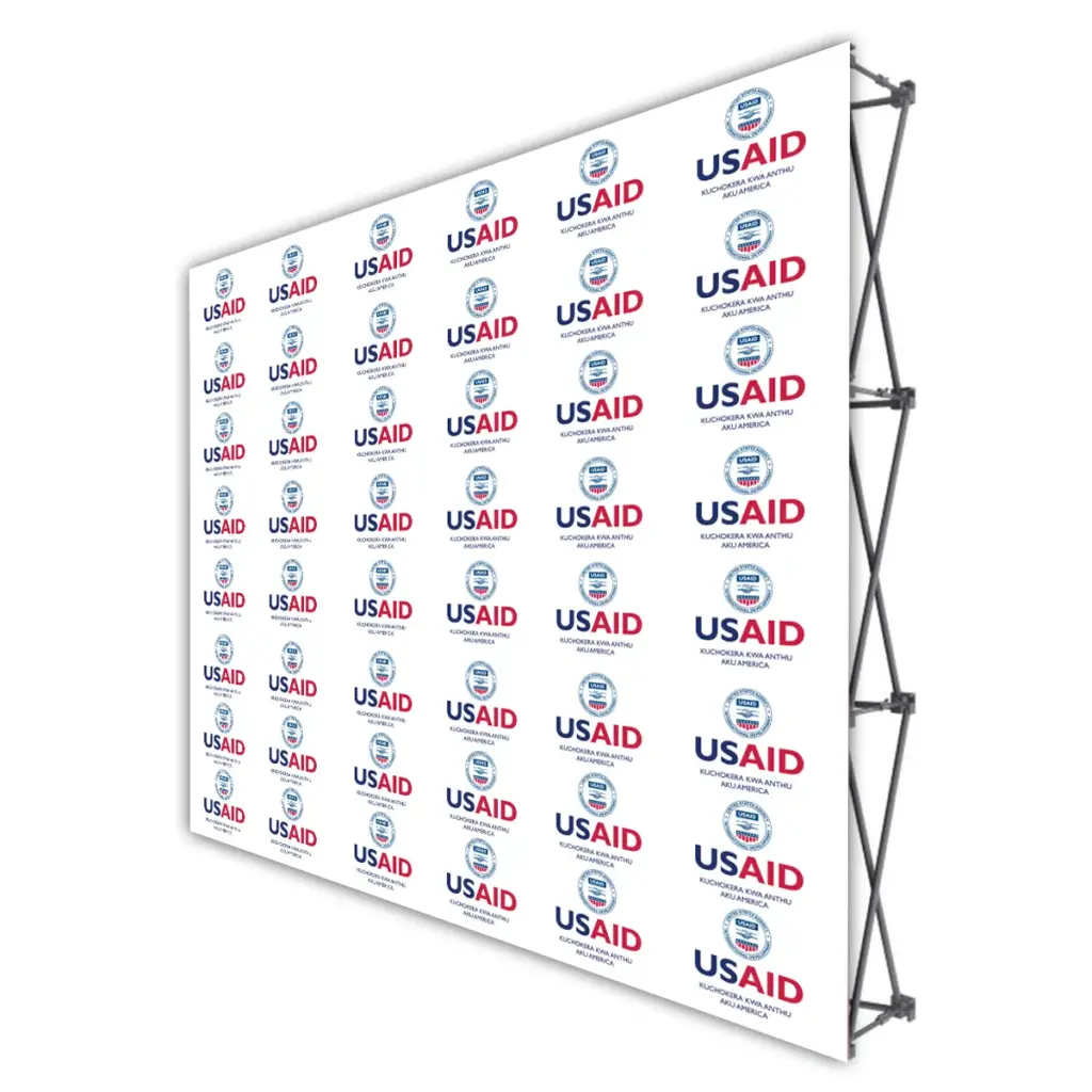 USAID Chichewa ONE CHOICE 10 Ft. Fabric Pop Up Display - 89"H Straight Graphic Package