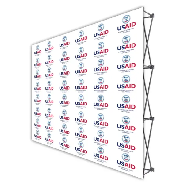 USAID Chichewa ONE CHOICE 10 Ft. Fabric Pop Up Display - 89"H Straight Graphic Package