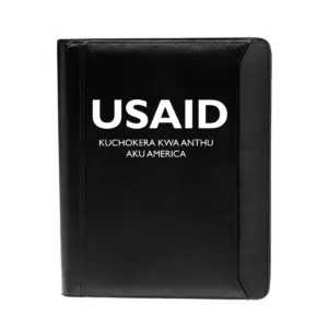 USAID Chichewa - Textured Accent Zippered Portfolios (10.25"x12.5")