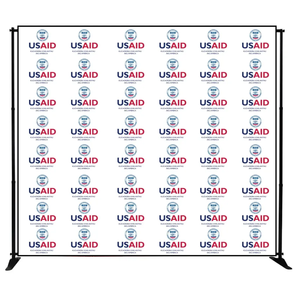 USAID Chichewa 8 ft. Slider Banner Stand - 8'h Fabric Graphic Package