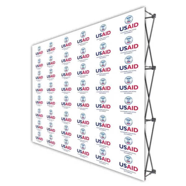 USAID Chichewa ONE CHOICE 8 Ft. Fabric Pop Up Display - 89"H Straight Graphic Package