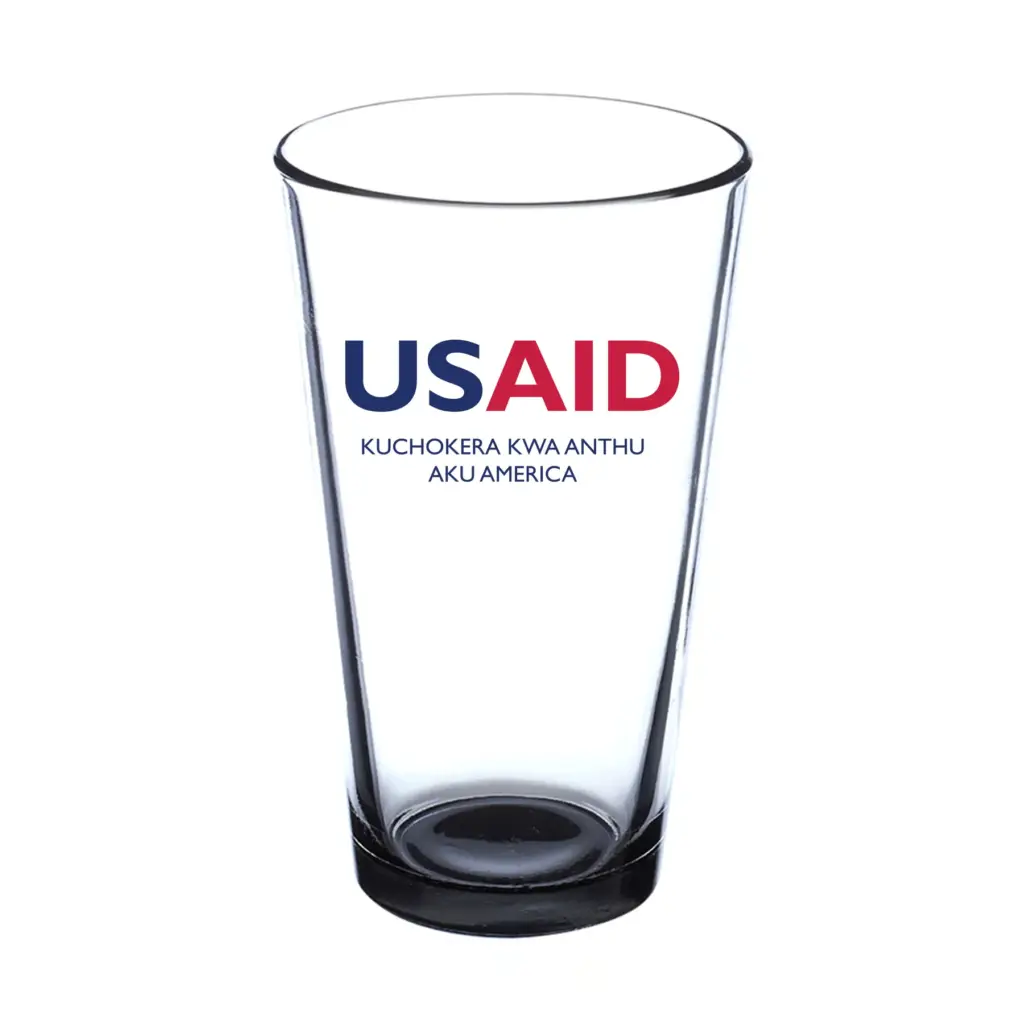 USAID Chichewa - 16 oz. Imported Pint Glasses