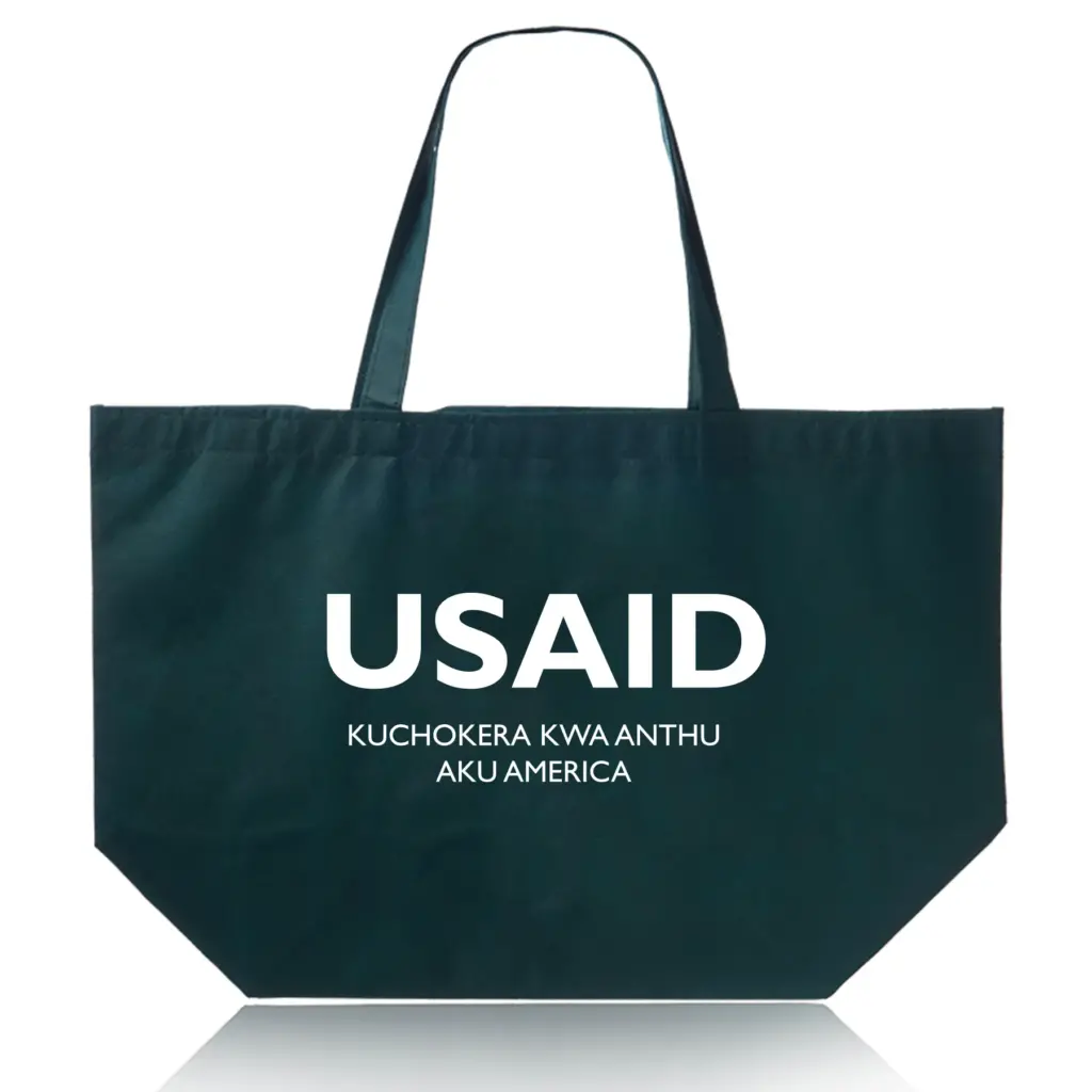 USAID Chichewa - Budget Non-Woven Shopper Tote Bags (20"x13")