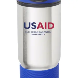 USAID Chichewa - Oxford 17oz. Ribbed Travel Mugs