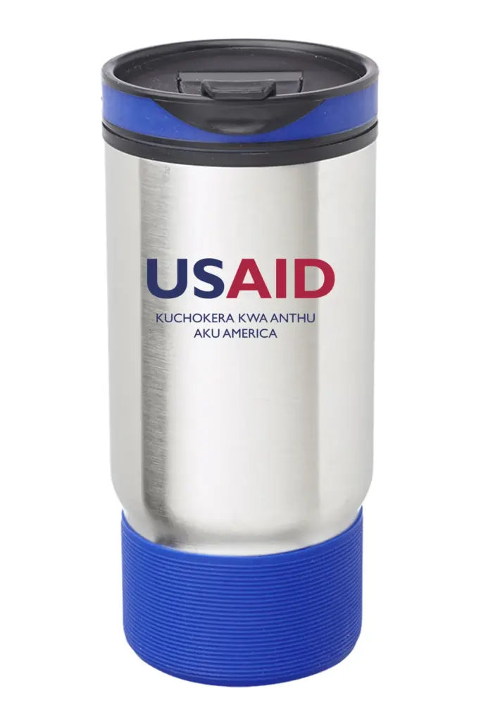 USAID Chichewa - Oxford 17oz. Ribbed Travel Mugs