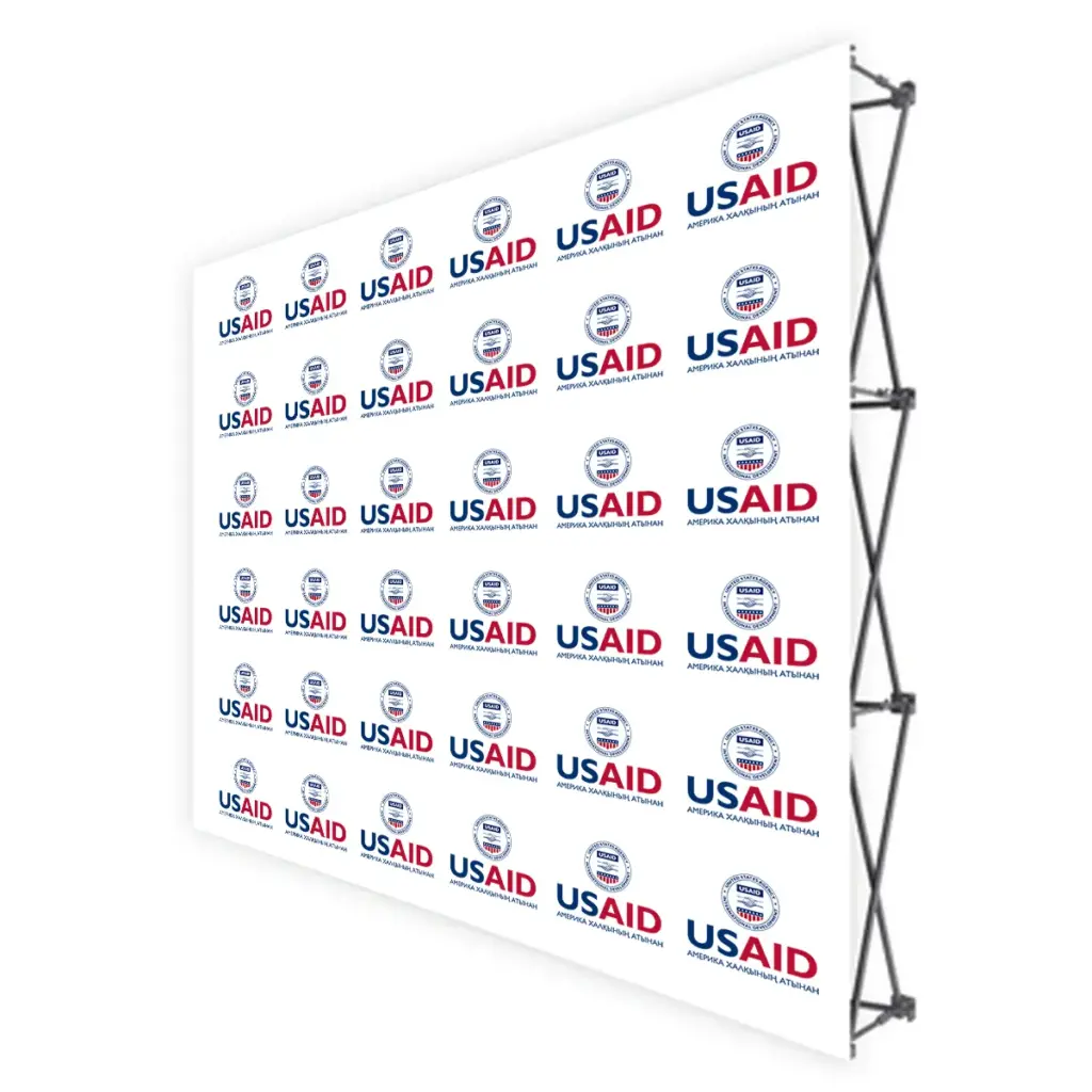 USAID Kazakh Translated Brandmark Banners & Stickers