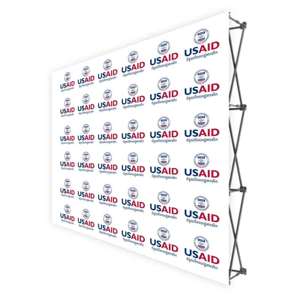 USAID Khmer Translated Brandmark Banners & Stickers
