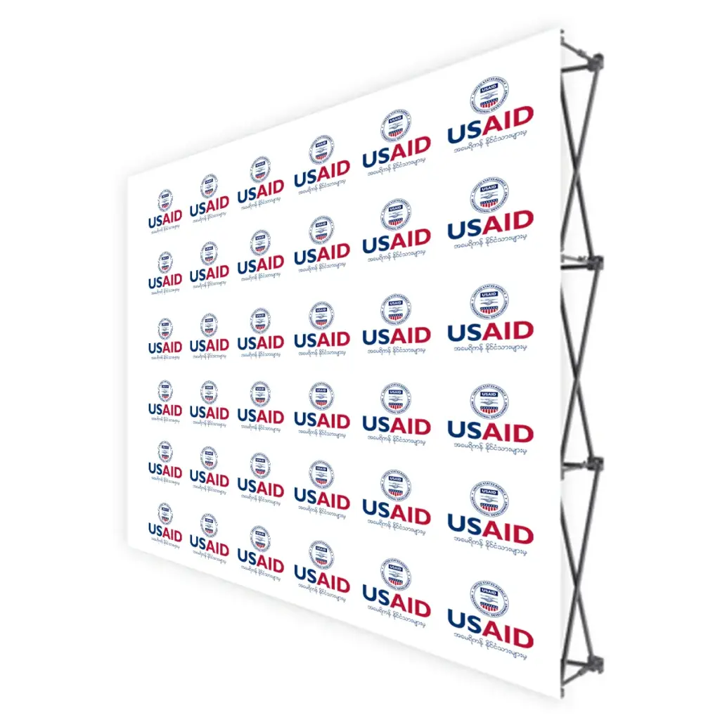 USAID Burmese Translated Brandmark Banners & Stickers