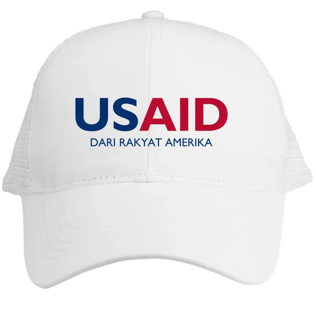 USAID Bahasa Indonesia - Embroidered Norcross Vintage Trucker Caps (Min 12 pcs)