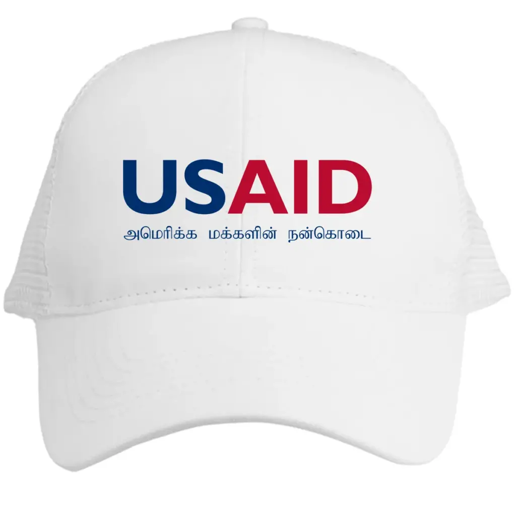 USAID Tamil - Embroidered Norcross Vintage Trucker Caps (Min 12 pcs)