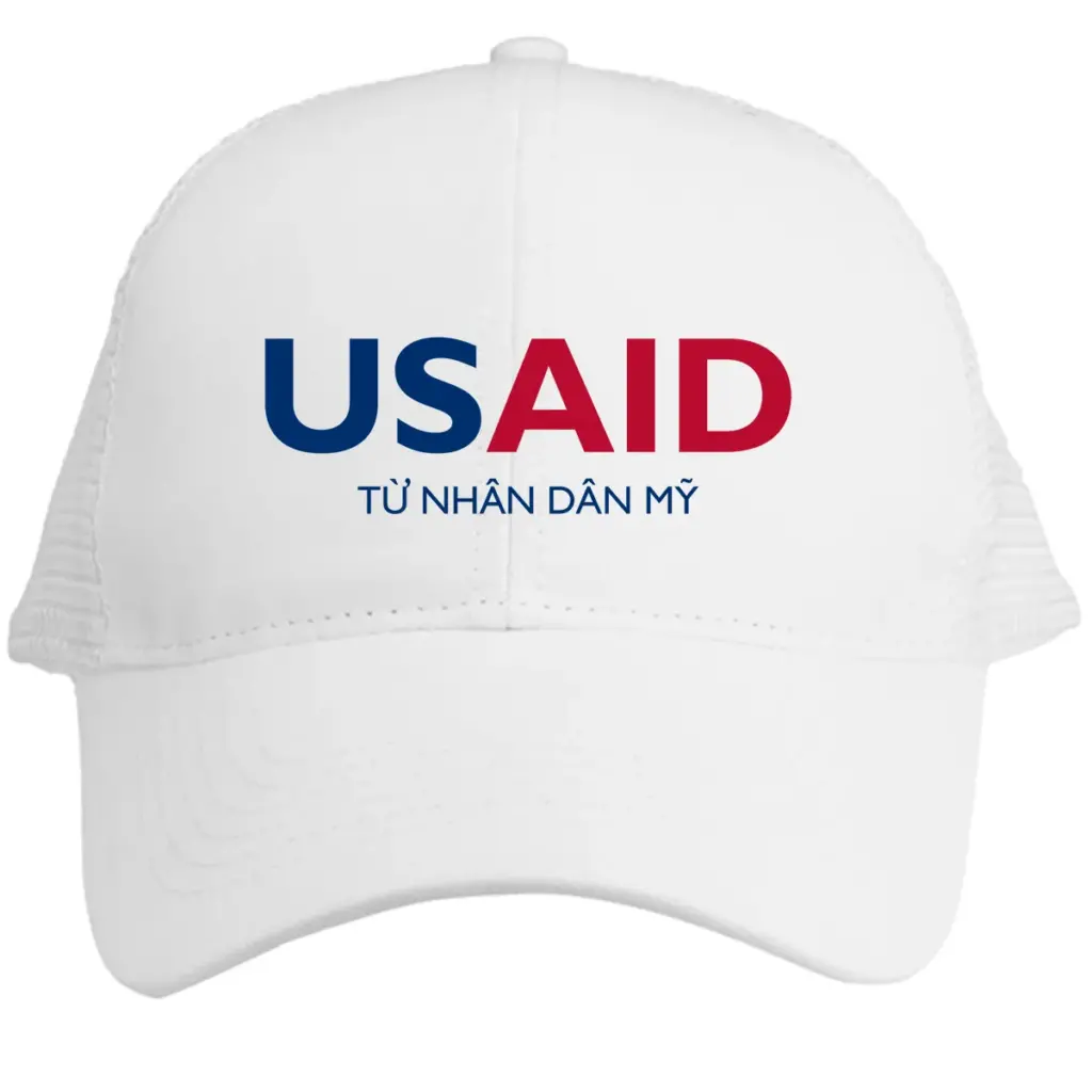 USAID Vietnamese - Embroidered Norcross Vintage Trucker Caps (Min 12 pcs)
