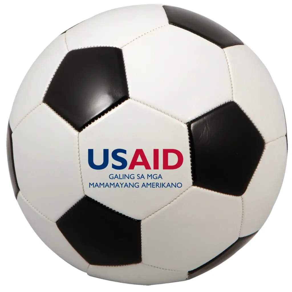 USAID Filipino - Regulation Size Black & White Soccer Ball