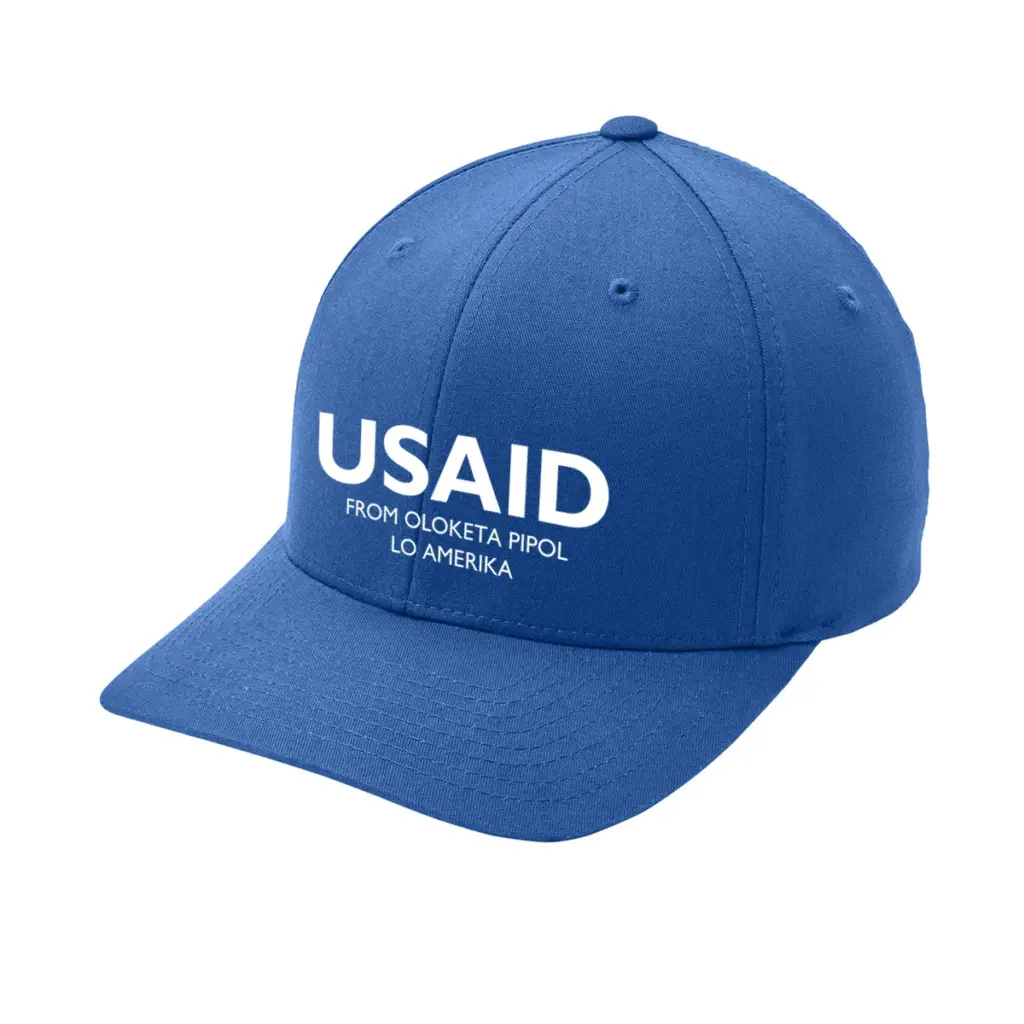 USAID Pijin - Embroidered Port Authority Flexfit Cotton Twill Cap (Min 12 Pcs)