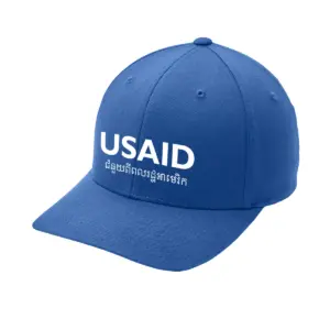 USAID Khmer - Embroidered Port Authority Flexfit Cotton Twill Cap (Min 12 Pcs)
