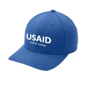 USAID Nepali - Embroidered Port Authority Flexfit Cotton Twill Cap (Min 12 Pcs)