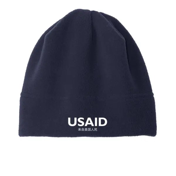 USAID Mandarin - Embroidered Port Authority R-Tek Stretch Fleece Beanie