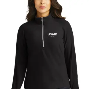 USAID Motu Port Authority Ladies Microfleece 1/2-Zip Pullover Sweater