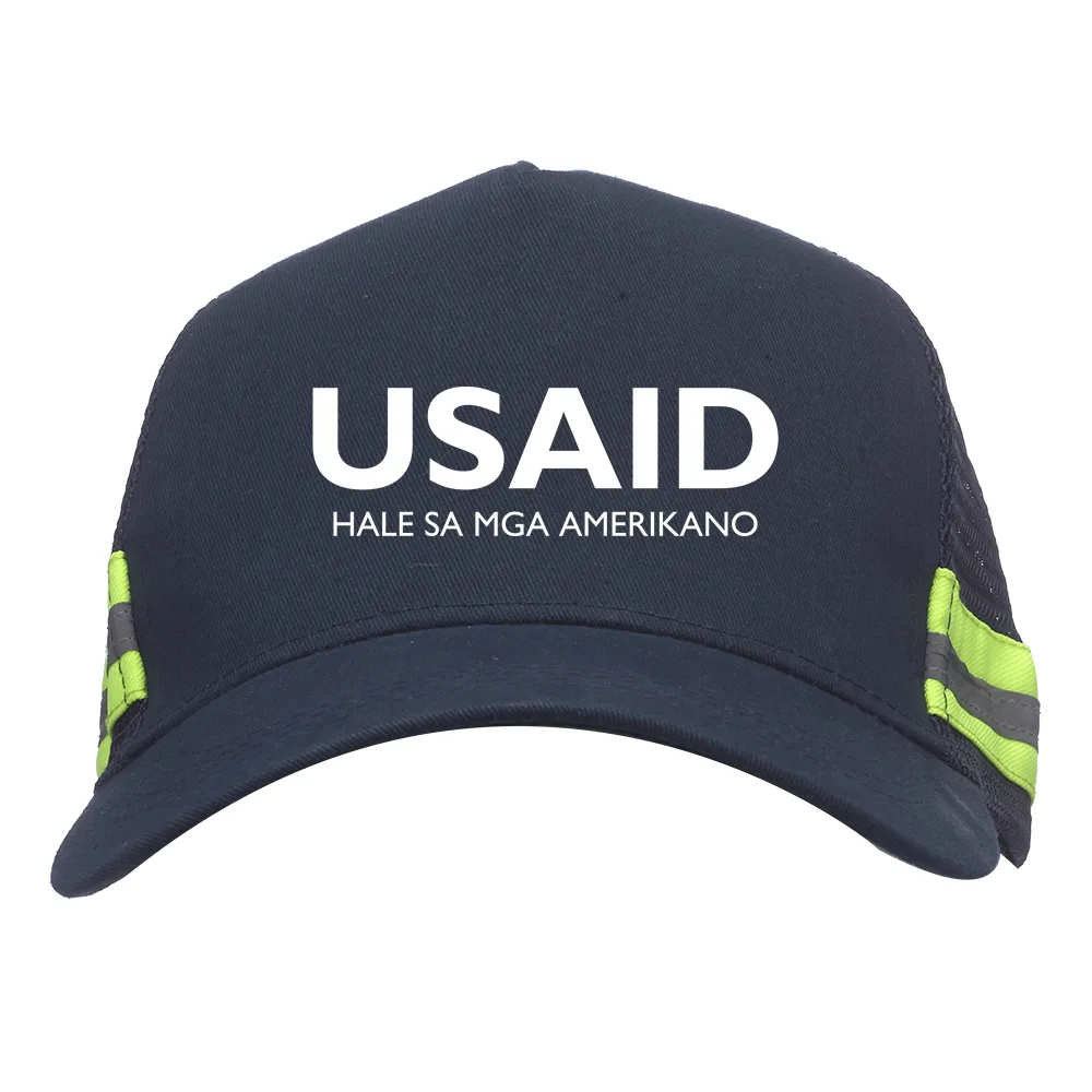 USAID Bicolano - Embroidered Structured Safety Reflective Caps (Min 12 pcs)