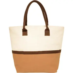 USAID Khmer - Two-Tone Jute Beach Tote Bags (17.5"x13.5")