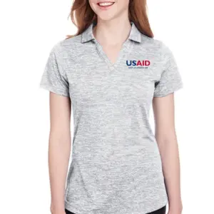 USAID Hun PUMA GOLF Ladies Icon Heather Polo