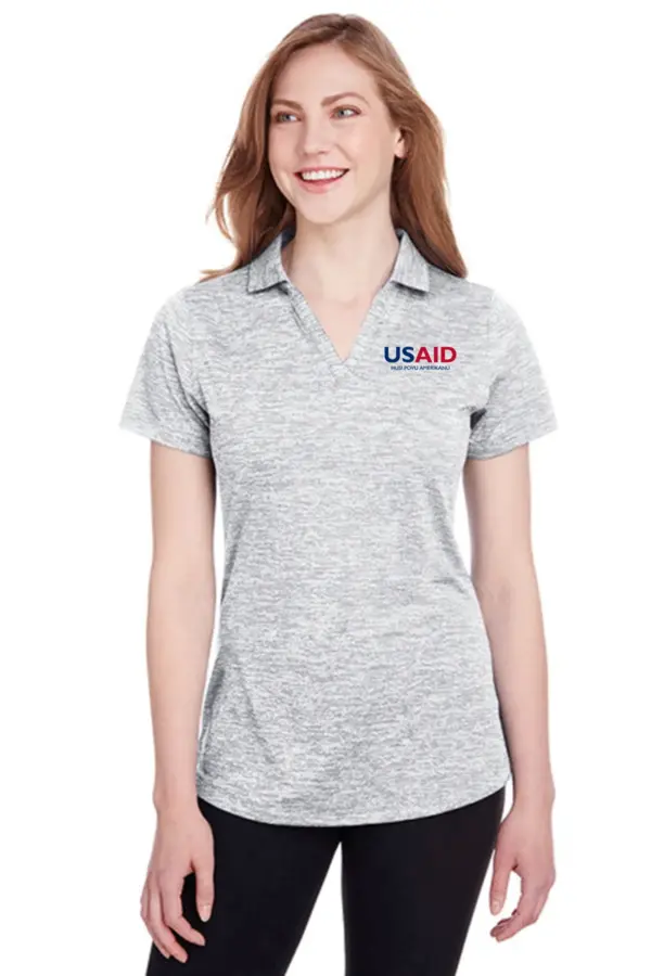 USAID Tetum PUMA GOLF Ladies Icon Heather Polo