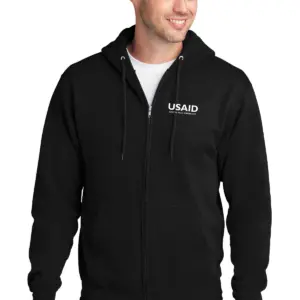 USAID Bicolano - Port & Company Men's Core Fleece Full-Zip Hooded Sweatshirt