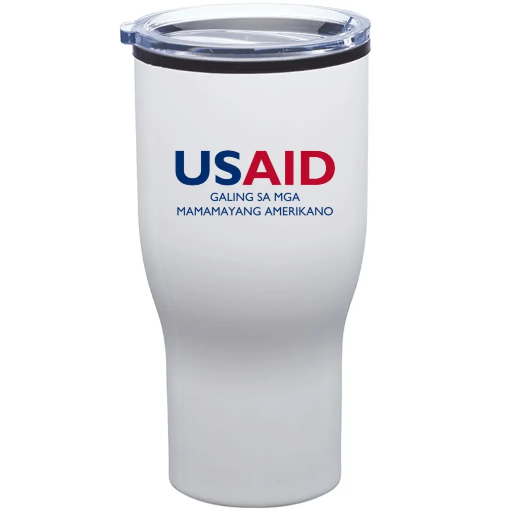 USAID Filipino - 28 Oz. Challenger Stainless Steel Travel Mugs Tumbler