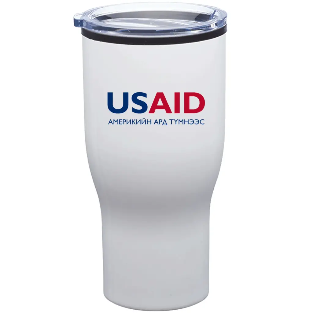 USAID Mongolian - 28 Oz. Challenger Stainless Steel Travel Mugs Tumbler