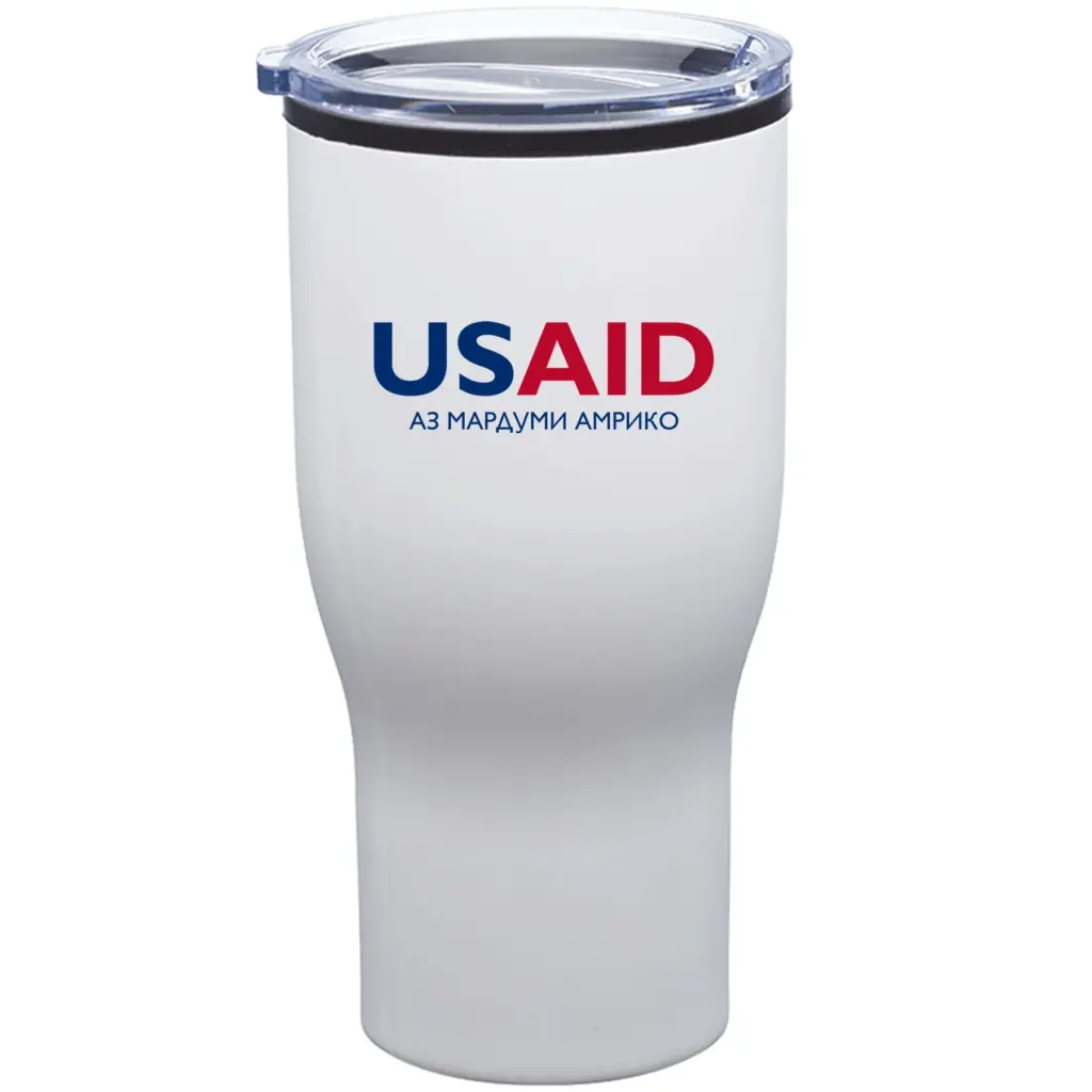 USAID Tajik - 28 Oz. Challenger Stainless Steel Travel Mugs Tumbler