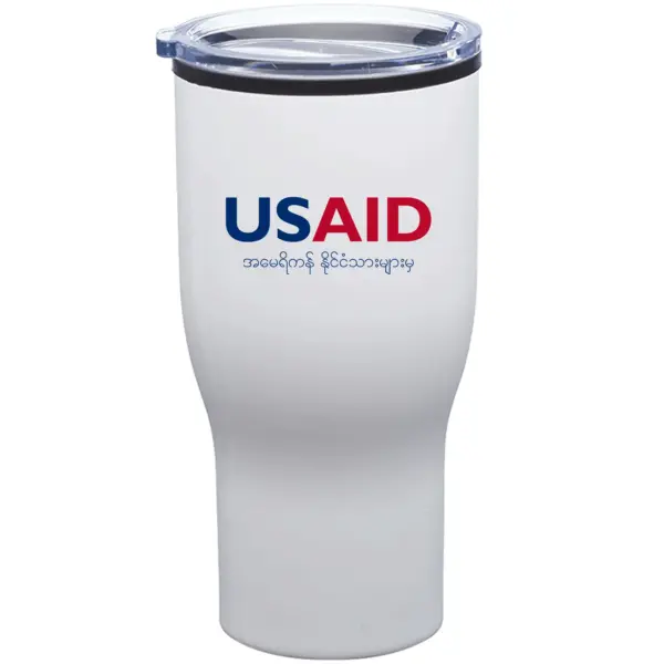 USAID Burmese - 28 Oz. Challenger Stainless Steel Travel Mugs Tumbler