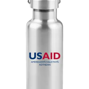 USAID Turkmen - 17 Oz. Stainless Steel Canteen Water Bottles