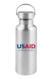 USAID Urdu - 17 Oz. Stainless Steel Canteen Water Bottles