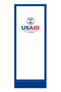 USAID Pijin Superior Retractable Banner - 24" Silver Base. Full Color