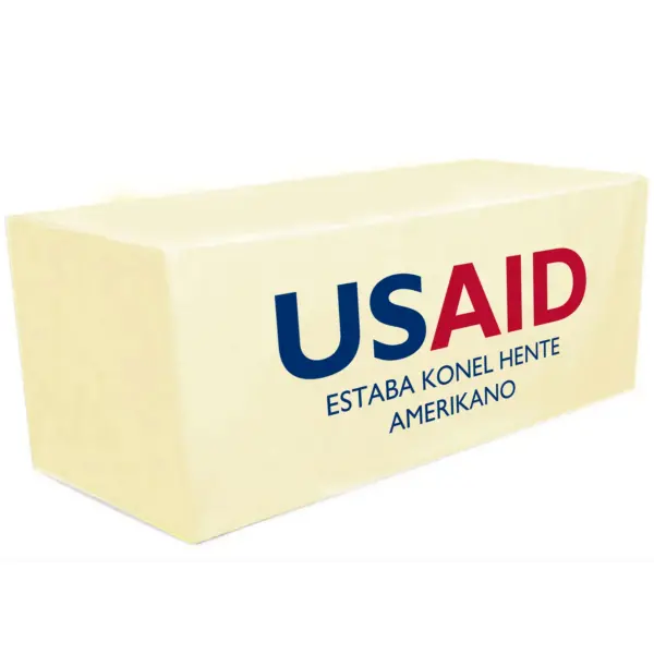 USAID Chavacano - 8' Fitted Dye Sub Tablecloth White