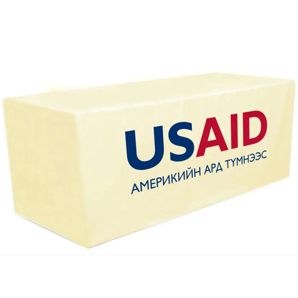 USAID Mongolian - 8' Fitted Dye Sub Tablecloth White