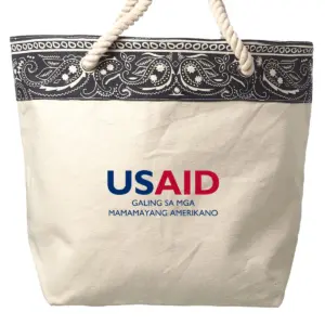 USAID Filipino - Paisley Pattern Canvas Tote Bags (17.5"x12.5")