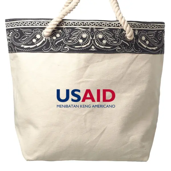 USAID Kapampangan - Paisley Pattern Canvas Tote Bags (17.5"x12.5")