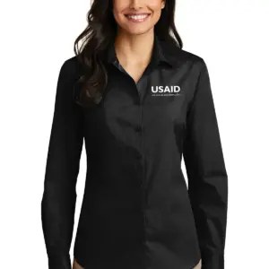 USAID Lao Port Authority Ladies Long Sleeve Care Free Poplin Shirt
