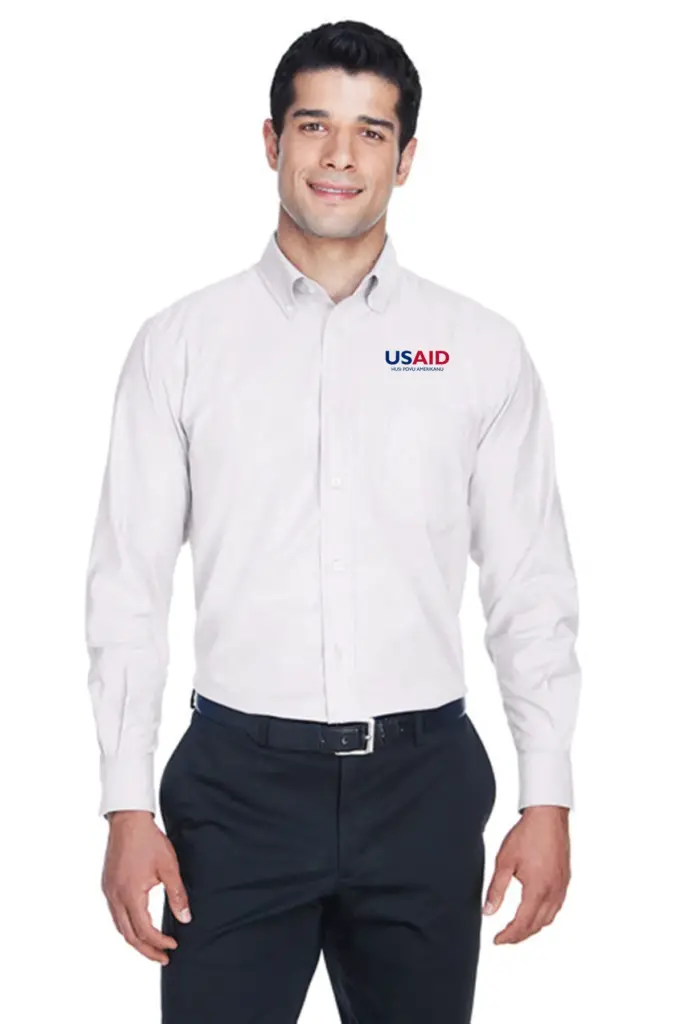 USAID Tetum - Harriton Men's Long-Sleeve Oxford with Stain-Release