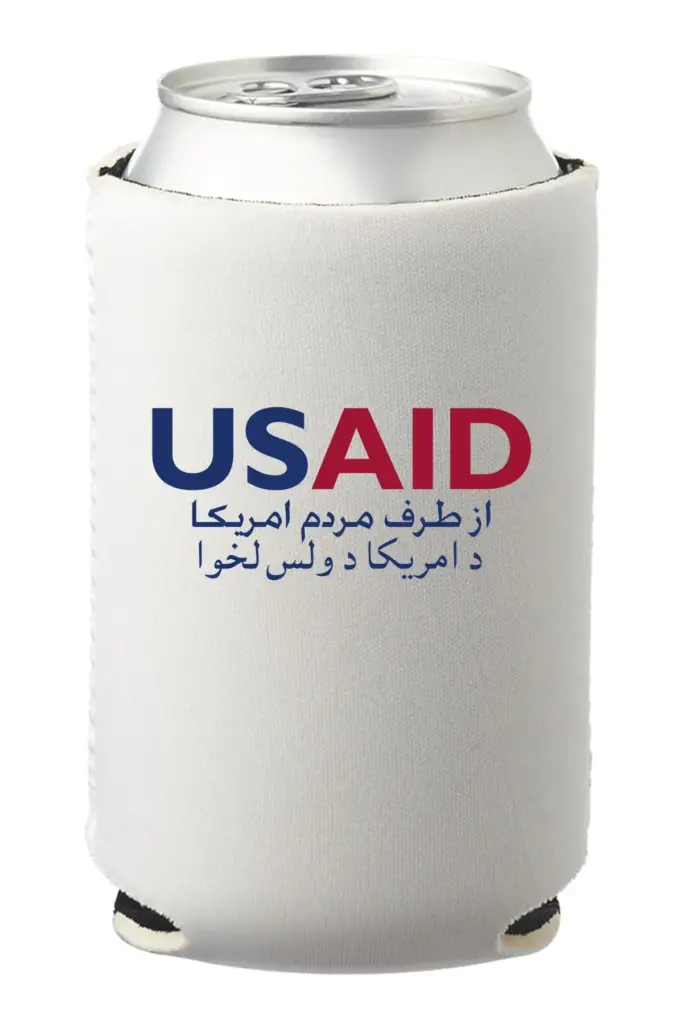USAID Dari Pashto - Premium Neoprene Collapsible Can Cooler