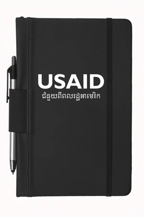 USAID Khmer - 5"x9" Executive Notebooks with Pen