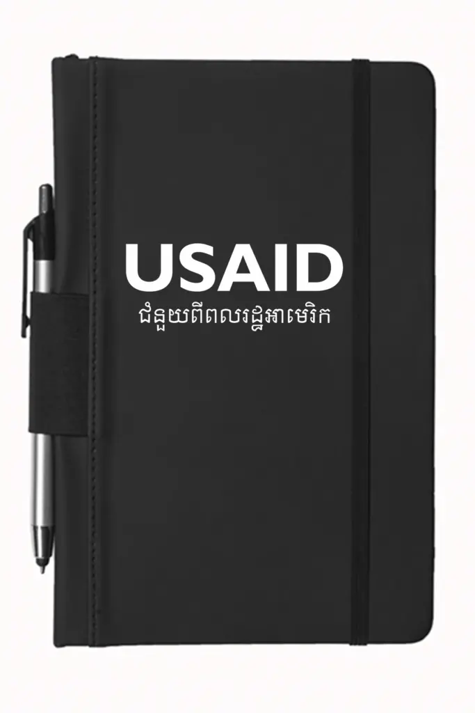 USAID Khmer - 5"x9" Executive Notebooks with Pen