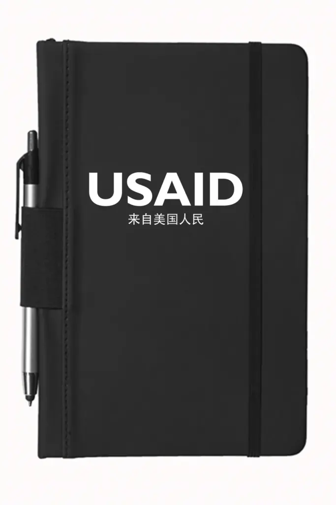 USAID Mandarin - 5"x9" Executive Notebooks with Pen